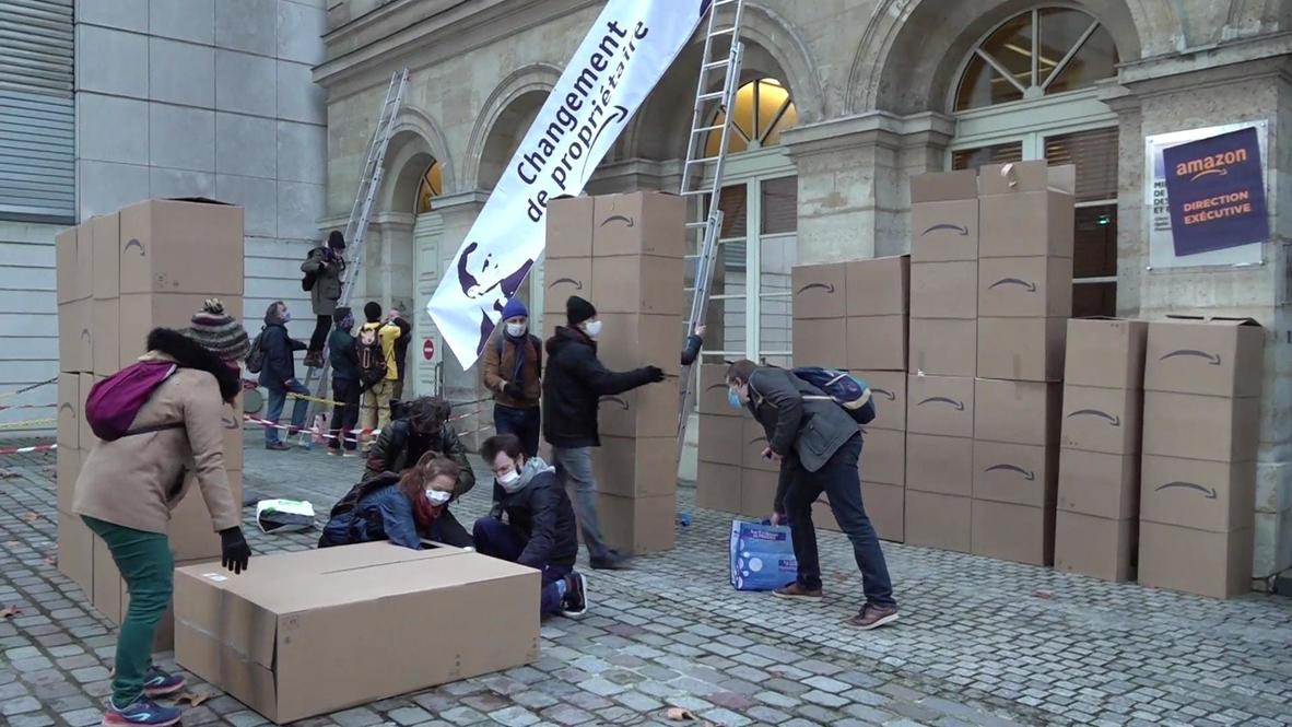 France: Activists protest government policies seen as pro-Amazon