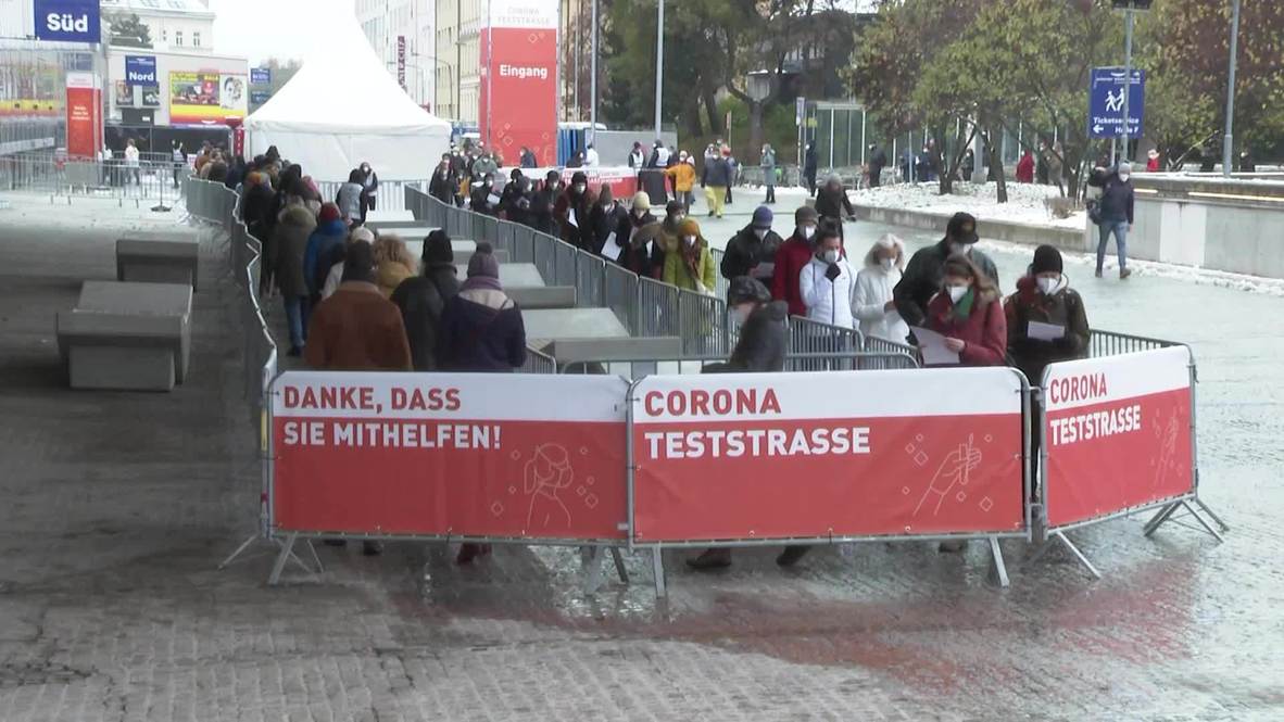 Austria: Locals queue as mass COVID testing gets underway in Vienna