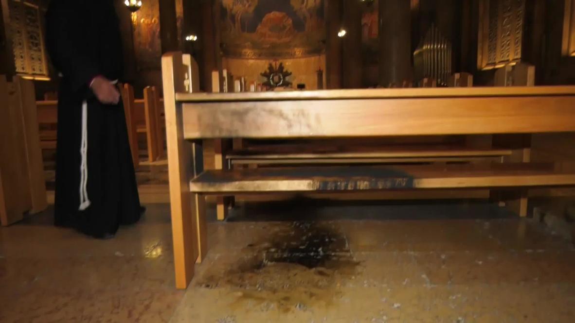 East Jerusalem: Police arrest suspect after arson attack at church next to Garden of Gethsemane