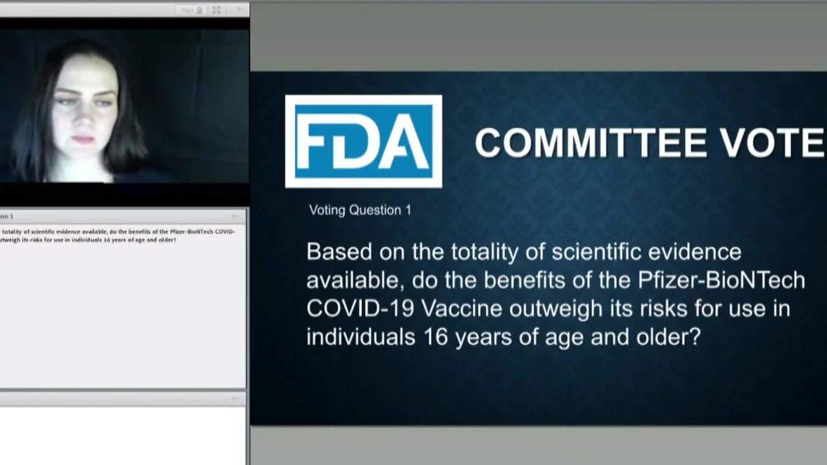 EE.UU.: Panel de la FDA vota a favor de que se autorice uso de emergencia de la vacuna de Pfizer