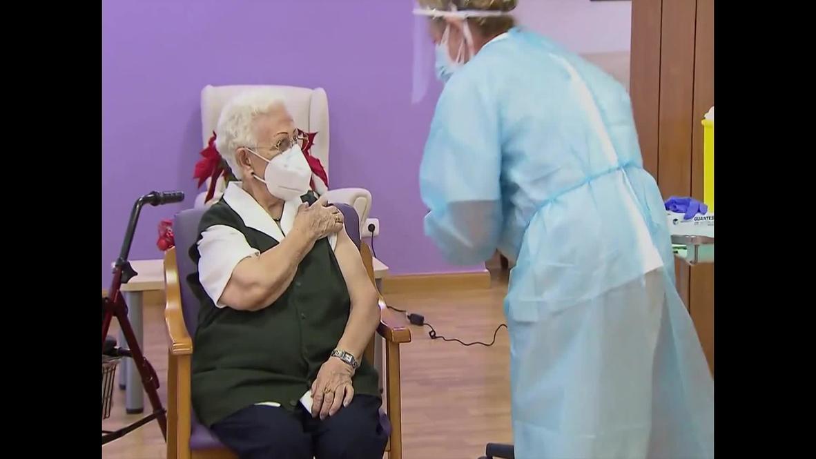 España: Una mujer de 96 años es la primera vacunada contra el covid-19