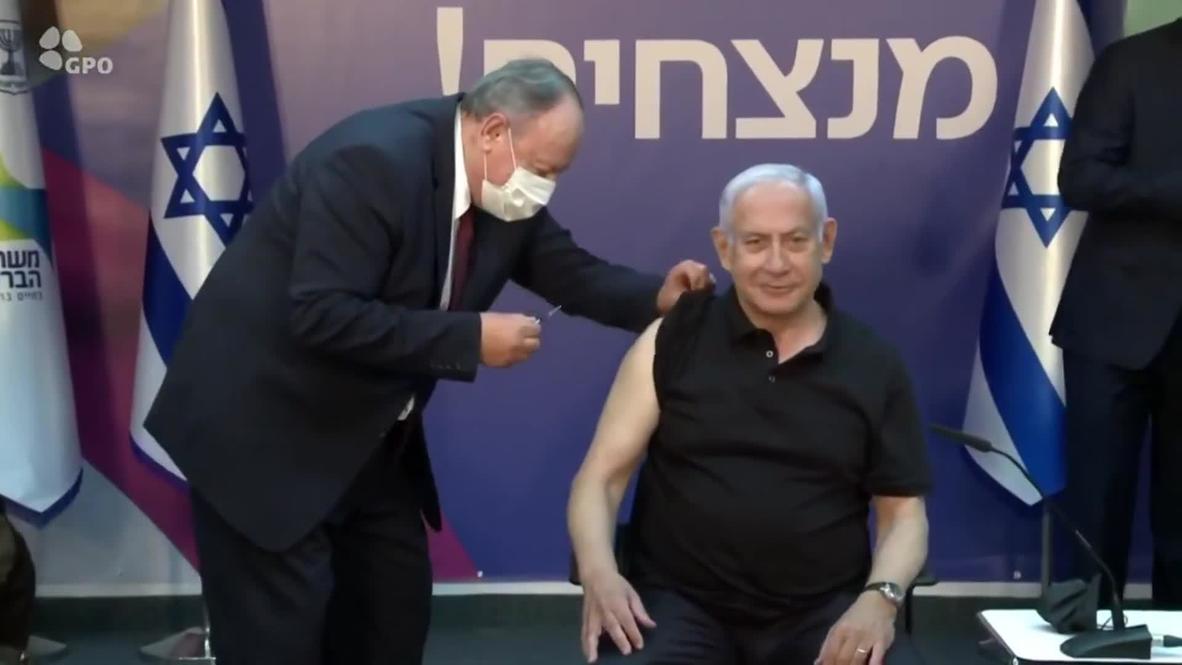 Israel: Netanyahu recibe segunda inyección contra el covid y dice que toda la población podría estar vacunada en abril