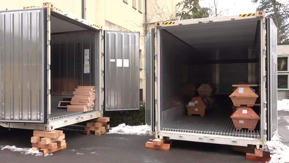 Germany: Crematoriums in Nuremberg deploy containers to store coffins as COVID deaths surge