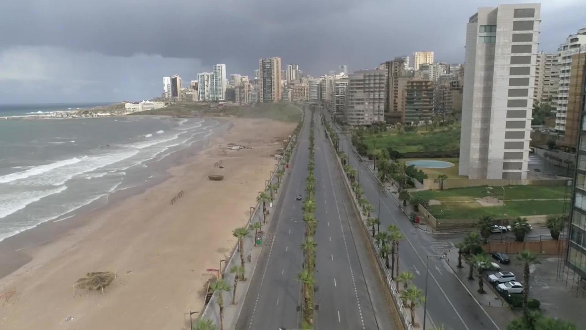 Lebanon: Beirut streets deserted as strict lockdown imposed to curb COVID infections