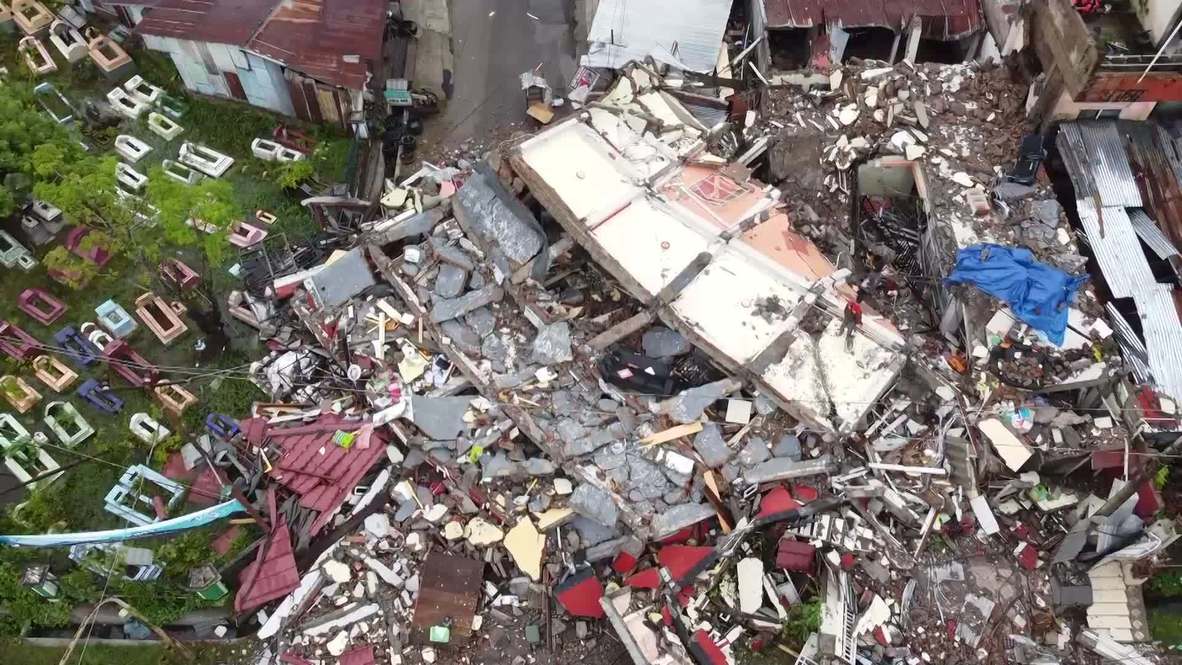 Indonesia: Drone footage reveals buildings destroyed by Sulawesi earthquakes