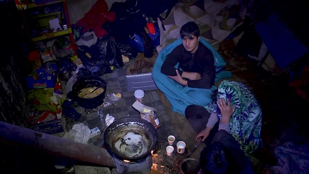 Bosnia and Herzegovina: Migrants in Bihac take shelter in abandoned factory despite cold