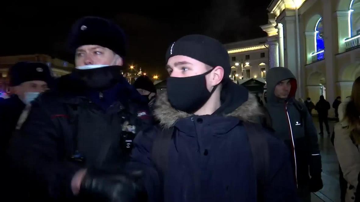 Rusia: Policía detiene a partidarios de Navalny durante manifestación no autorizada en San Petersburgo