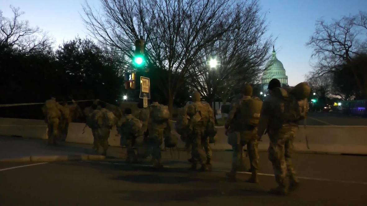 EE.UU.: Despliegan tropas de la Guardia Nacional en Washington ante la ceremonia de investidura de Biden