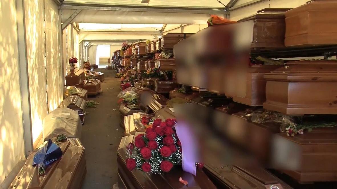 Italy: Palermo cemetery stores coffins in tent as hundreds await burial amid backlog