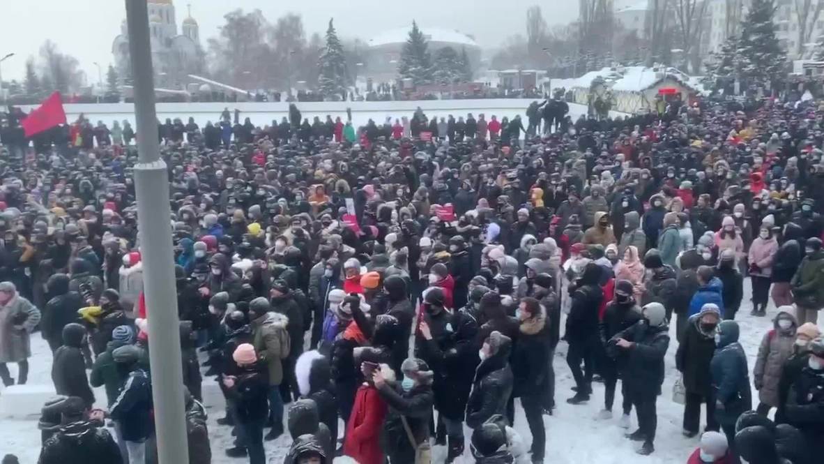 Rusia: Policía detiene a partidarios de Navalny durante manifestaciones no autorizadas en todo el país