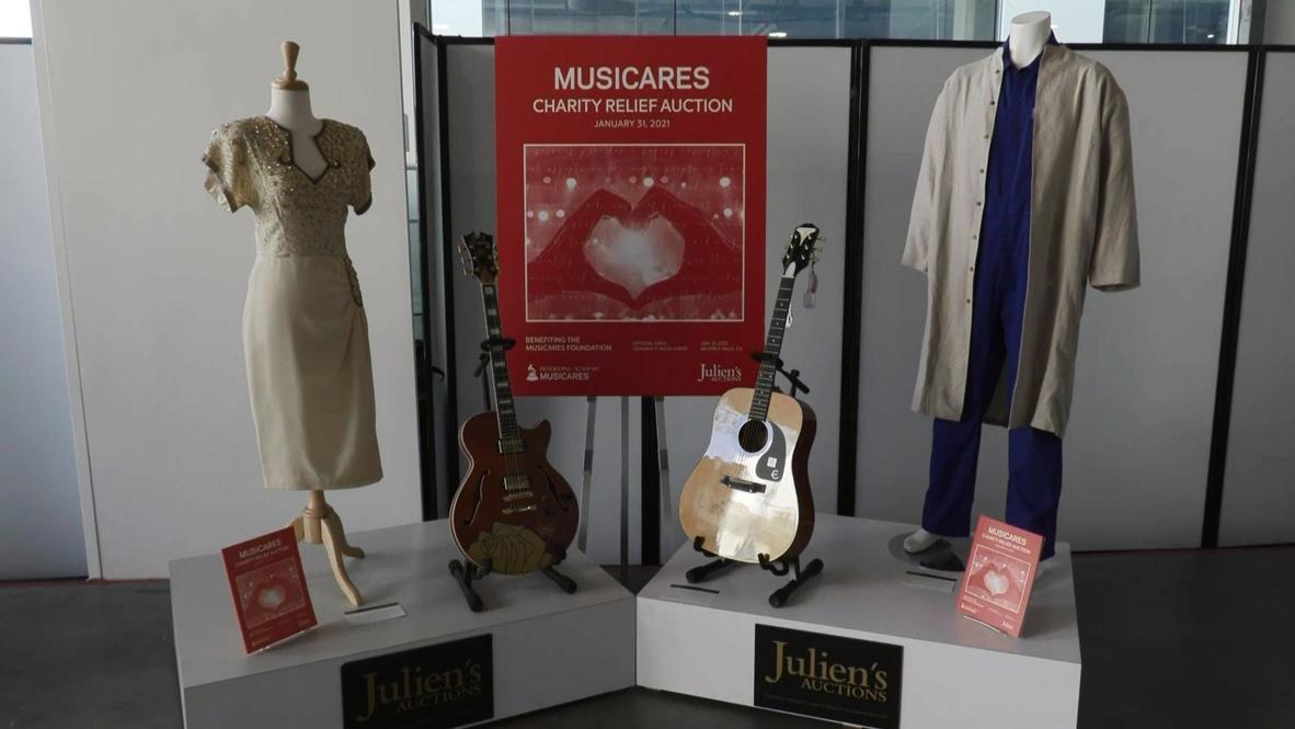 USA: Celebrity items go under the hammer ahead of Grammy Awards to help musicians amid pandemic