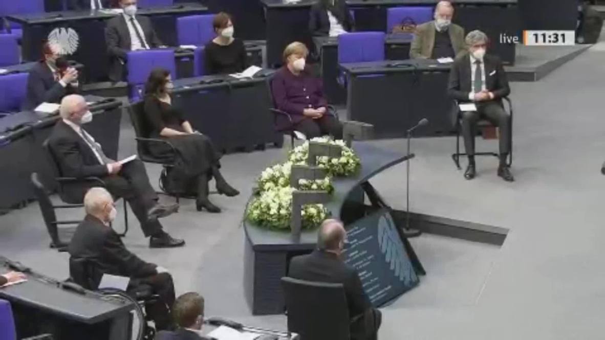 Germany: Merkel and Steinmeier attend memorial ceremony for victims of National Socialism
