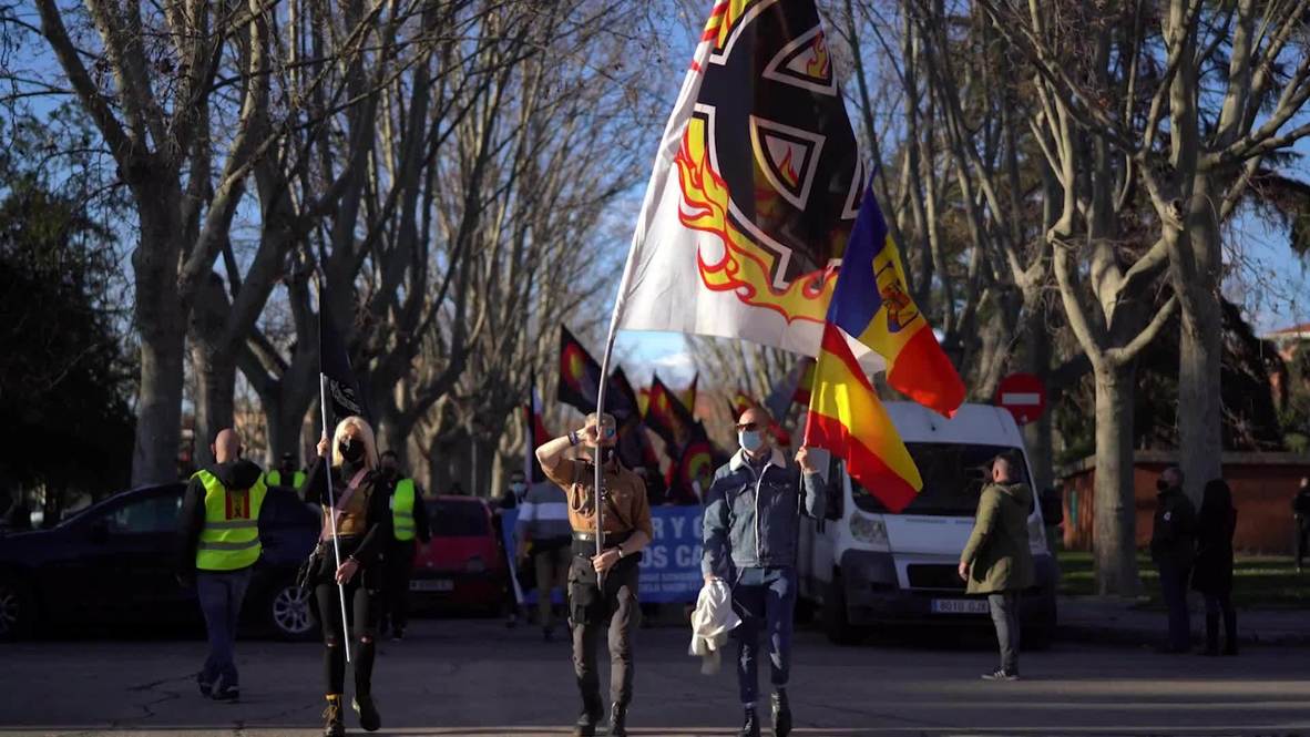 Spain: Far-right groups pay tribute to Francoist 'Blue Division' force *UPDATE*