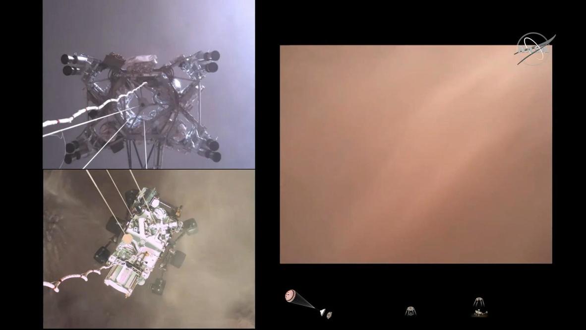 Space: NASA releases footage of Perseverance rover's descent towards Mars