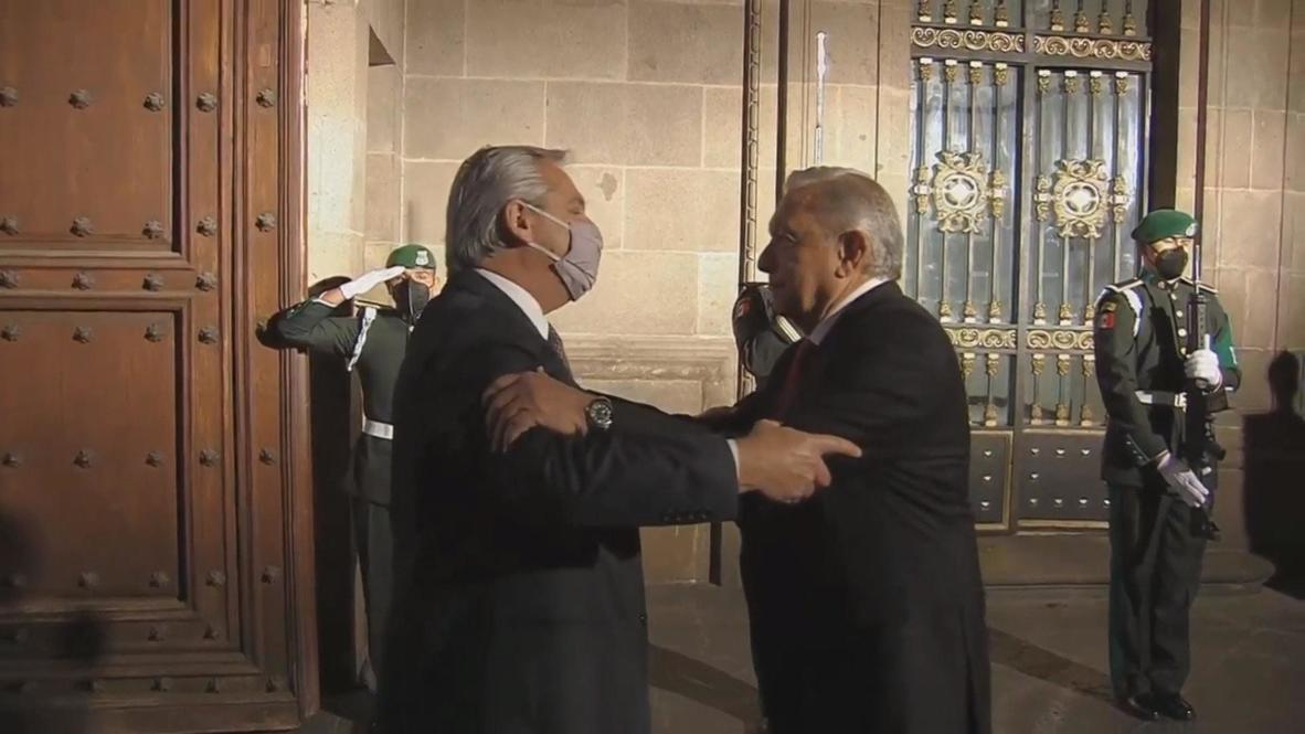 Mexico: AMLO welcomes Argentine counterpart Fernandez to National Palace
