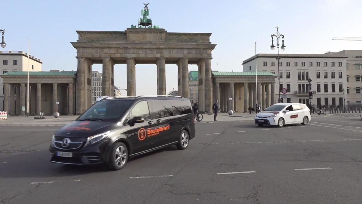 Germany: Vehicle for hire drivers stage Berlin protest against transport reforms