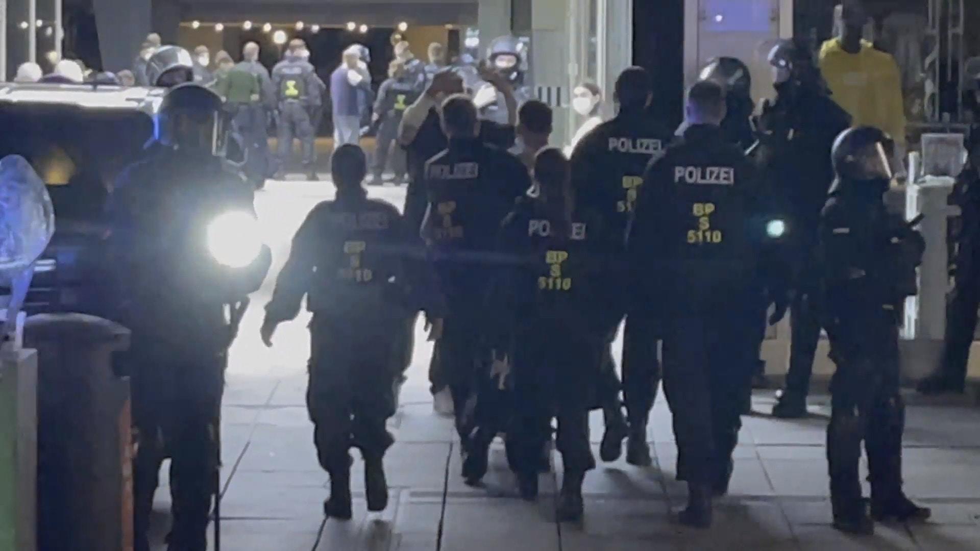 Germany Strong police presence, arrests mark night of unrest in