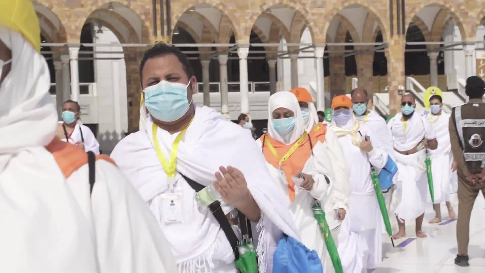 Saudi Arabia Pilgrims arrive in Mecca for downsized Hajj amid COVID