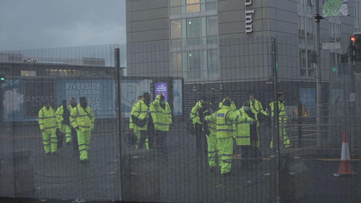 UK High security presence at Glasgow Campus event ahead of COP26