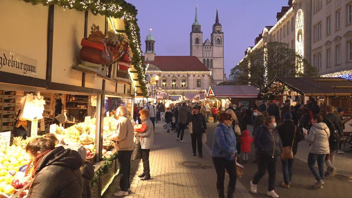 Magdeburg Christmas Market 2022 Germany: Magdeburg Christmas Market Opens Without Need For Vax Pass Amid  Covid Resurge | Video Ruptly