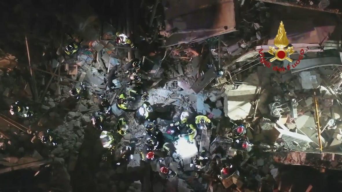 Italy Rescue operations ongoing after building collapse in Sicily's