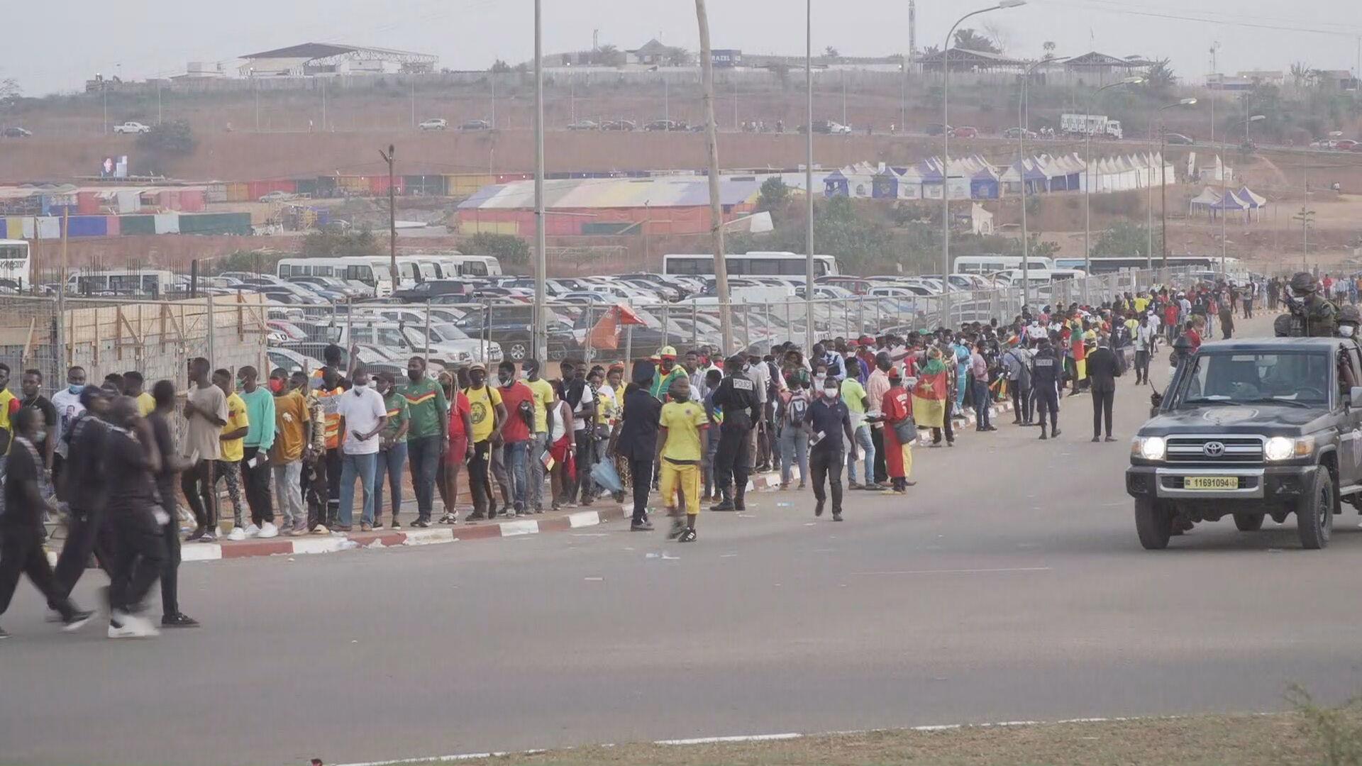 Cameroon Thousands Flock To Yaounde s Olembe Stadium For AFCON Final 
