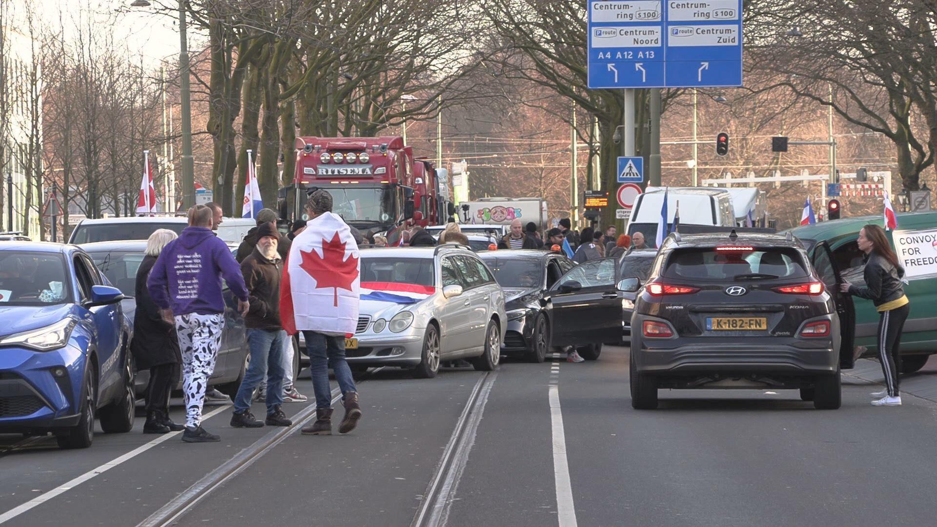 Netherlands Freedom Convoy Blocks The Hague City Centre Video Ruptly