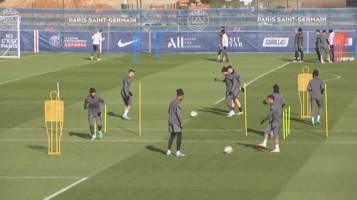 Francia: Neymar Jr reaparece en el entrenamiento antes del partido del PSG ante Real Madrid