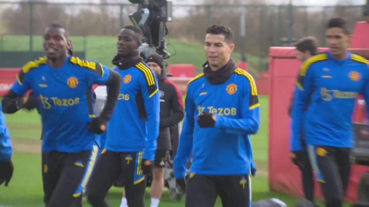 España: Cristiano Ronaldo entrena con el Manchester United antes de enfrentarse al Atlético de Madrid