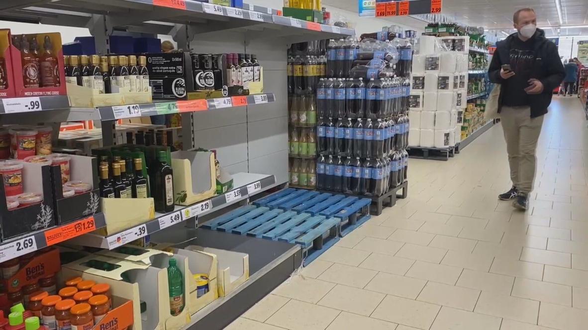 Germany Supermarkets face supply shortages, ration goods amid RussiaUkraine conflict Video