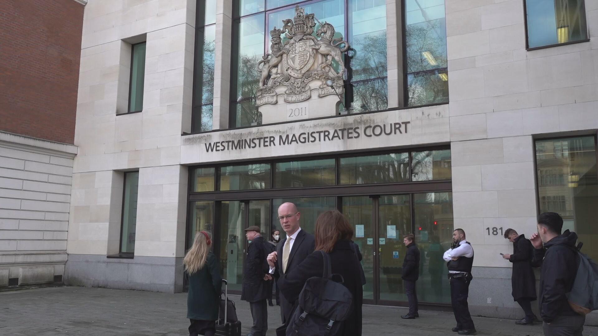 UK British embassy guard charged with spying offences arrives at