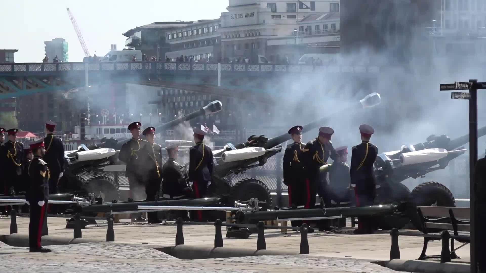 UK Royal Gun Salutes mark Queen Elizabeth’s 96th birthday at London