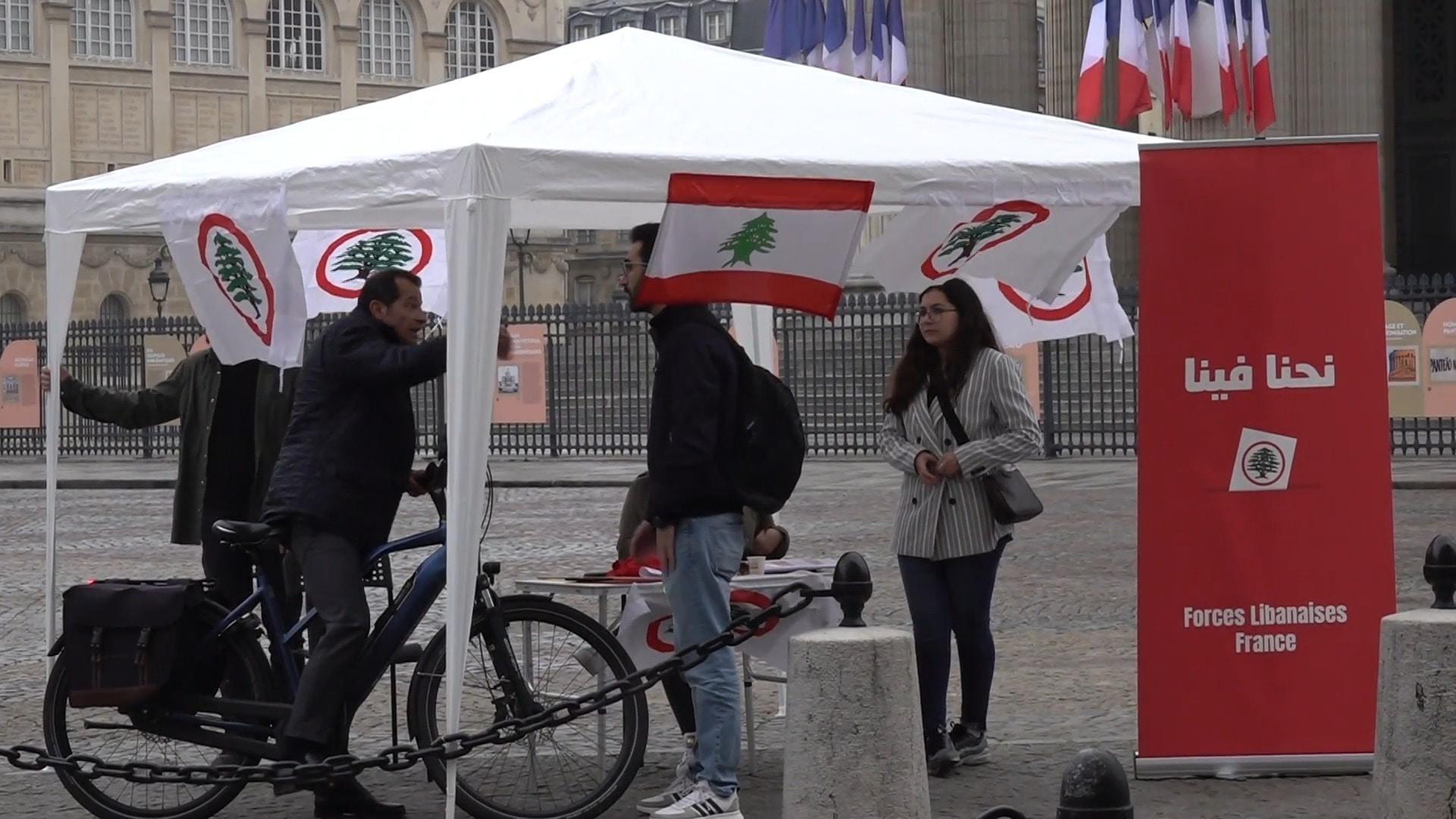 France Lebanese expatriates in Paris cast votes in parliamentary
