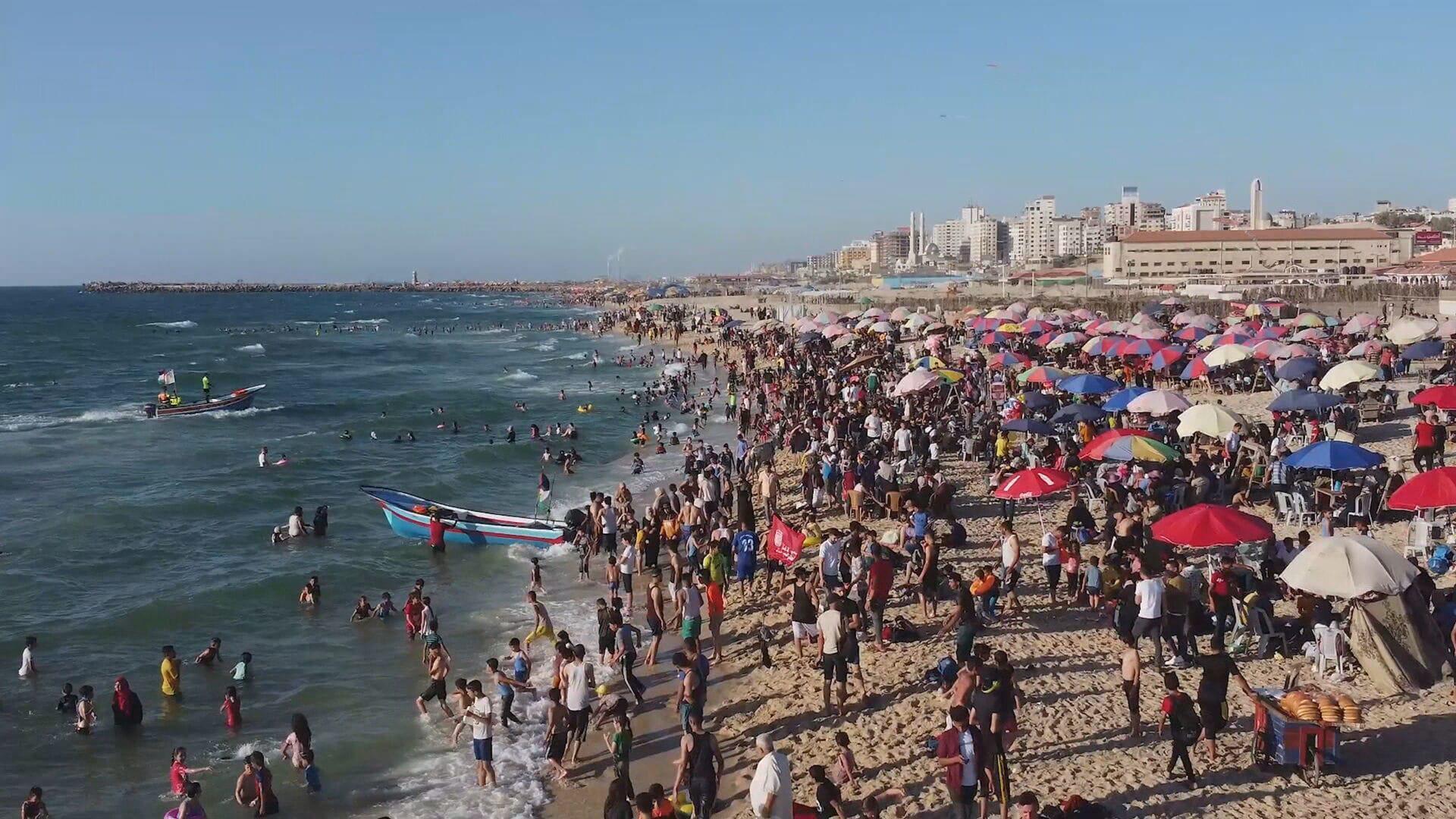 State of Palestine: Thousands enjoy clean seawater on Gaza beaches for