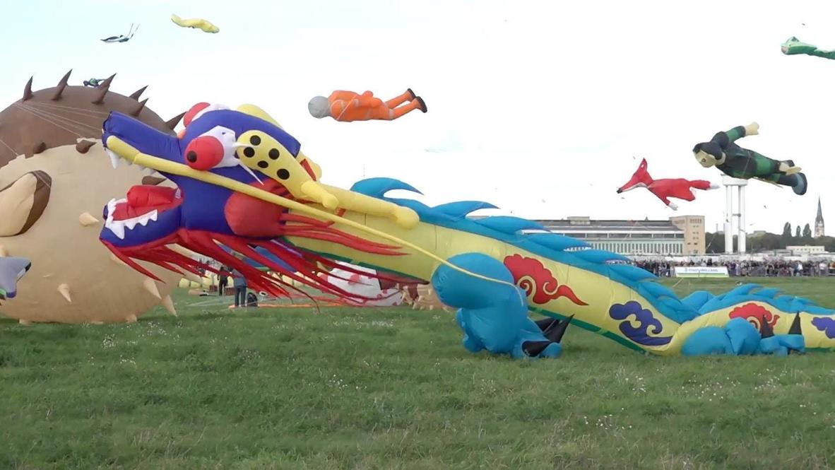 Germany Berlin Giant Kite Festival after two years of COVID