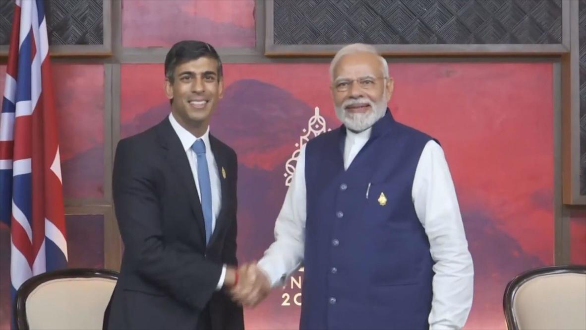 Indonesia: UK PM Sunak meets India's Modi on sidelines of G20 summit