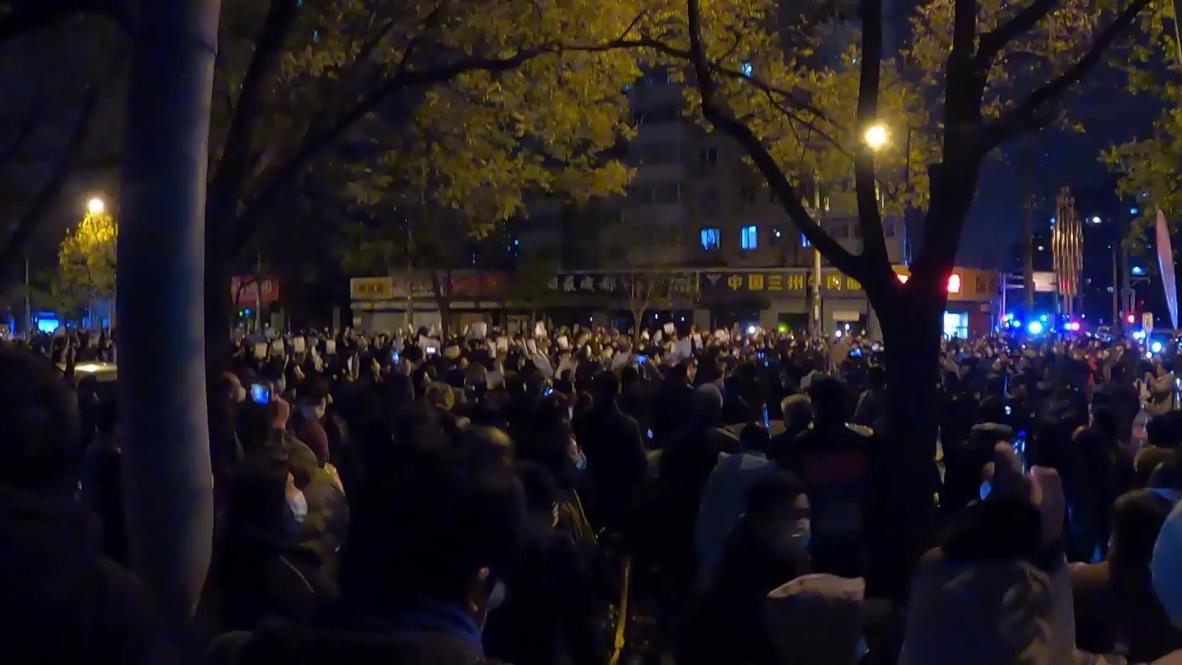 China: Rare Beijing protest sees hundreds rally against COVID policies after deadly fire