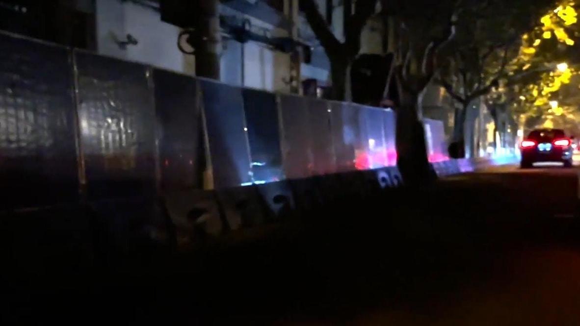China: Street barriers installed in Shanghai amid COVID restrictions protests across country