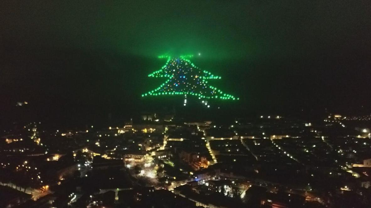 It's beginning to look a lot like Christmas! World's biggest 'tree' lights up in Italy