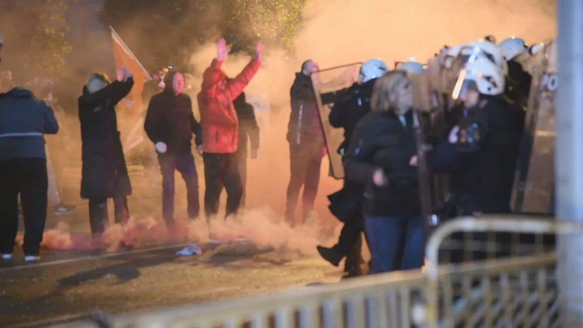 Montenegro: Protesters clash with police at anti-govt rally in Podgorica