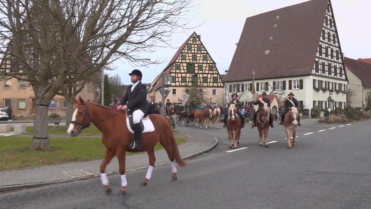 Germany St Stephen's Day takes place with traditional horseback rides