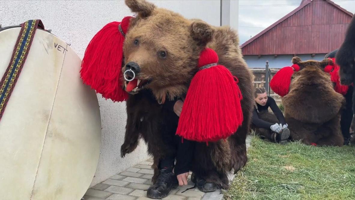 Bear with me! Dozens parade in bear costumes to ward off evil spirits