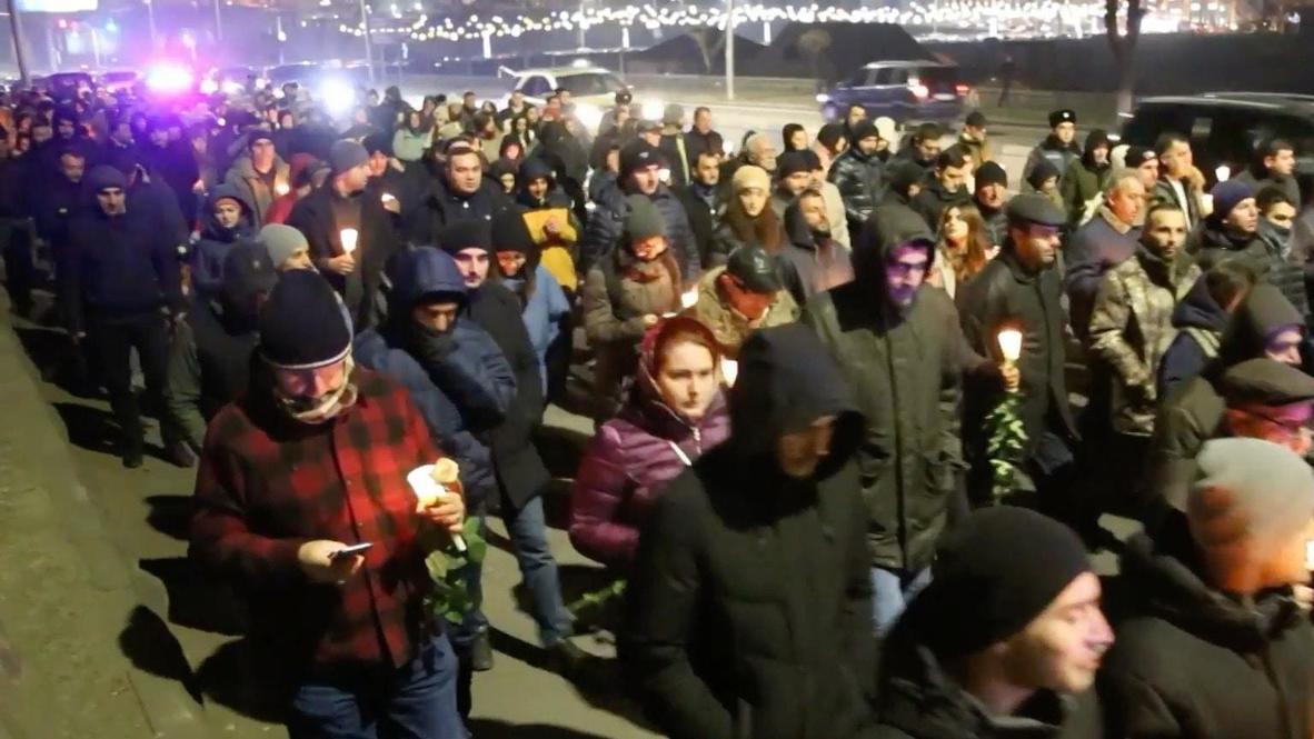 Armenia: Procession to Yerablur military memorial cemetery takes place in Yerevan