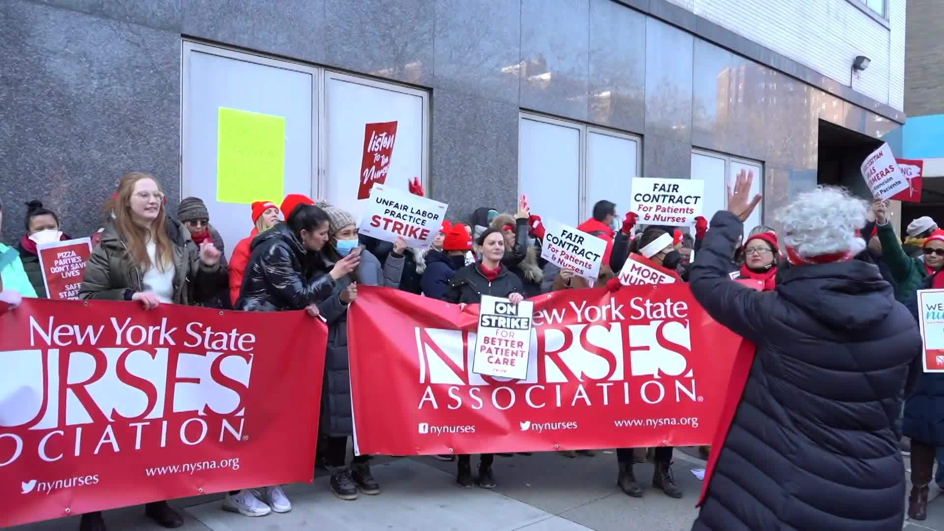 USA Thousands of nurses take to picket lines in NYC for strike over
