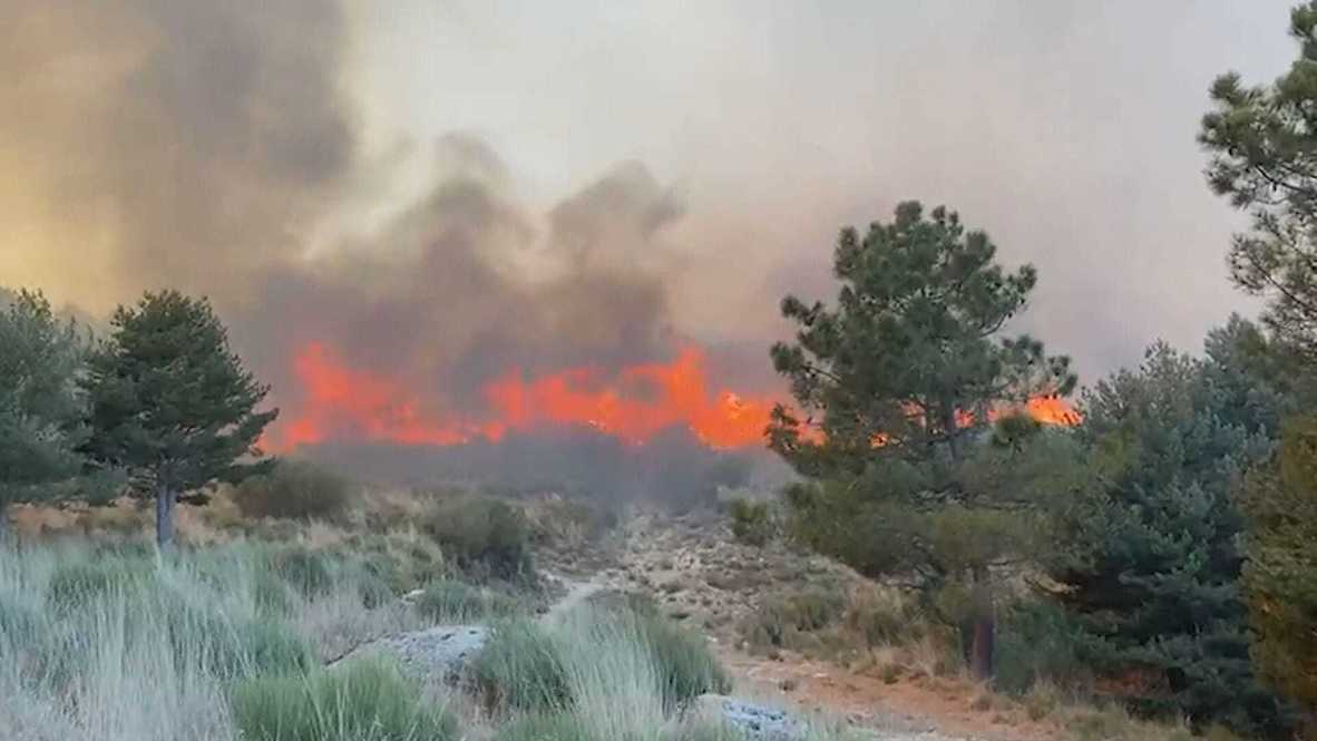 Spain: Wildfire breaks out through parts of Sierra de Gredos