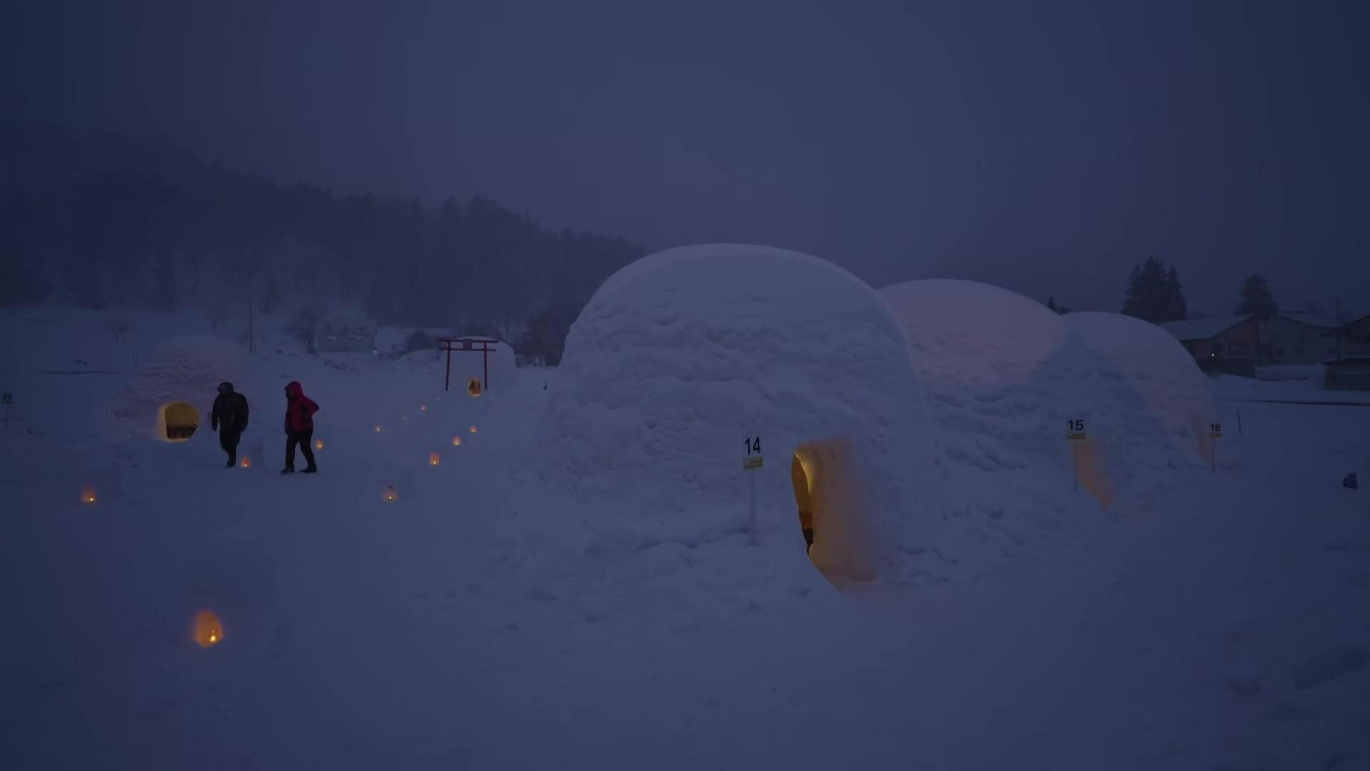 'Cold outside but warm inside!' Japanese igloo restaurant serves cosy