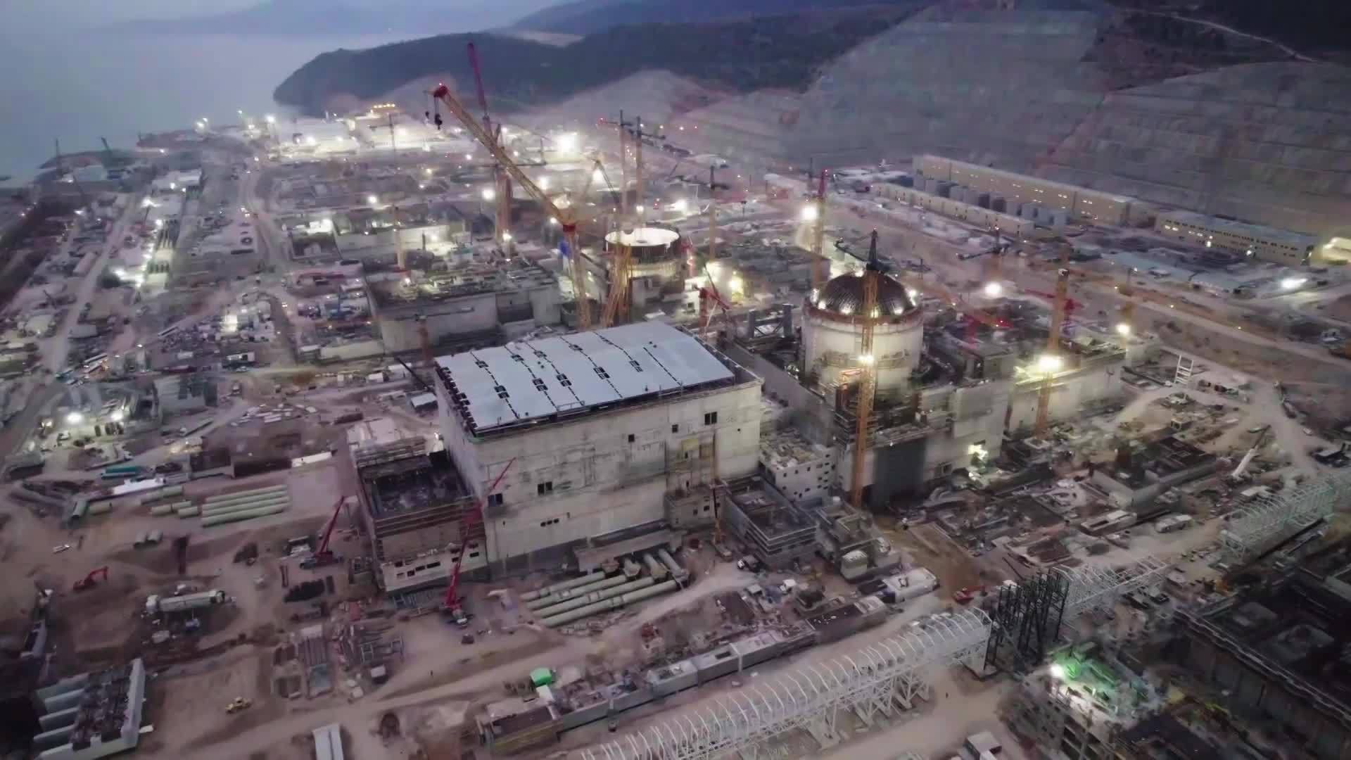 Turkey Roof of turbine hall installed at Akkuyu Nuclear Power Plant Unit 1 Video Ruptly