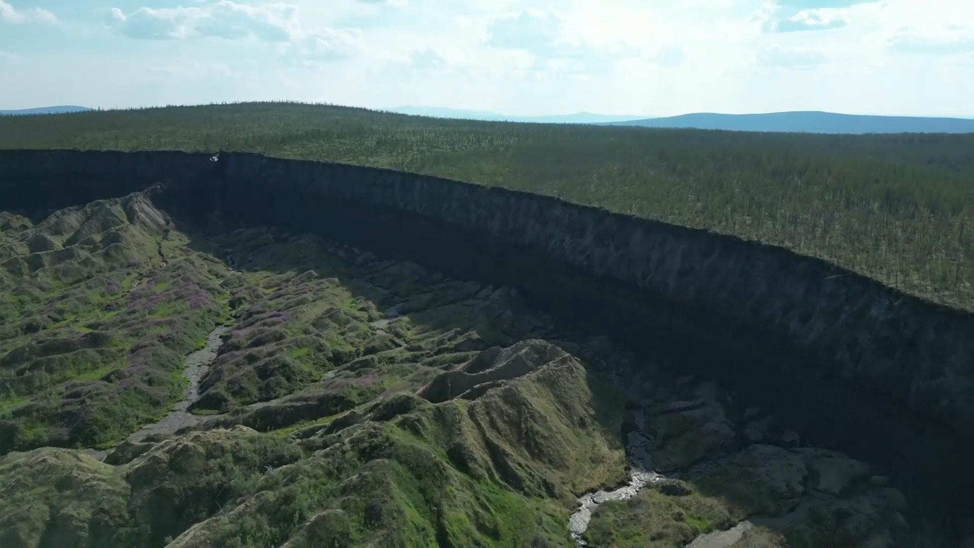 Nature's masterpiece Yakutia's Bagatayka crater provides endless