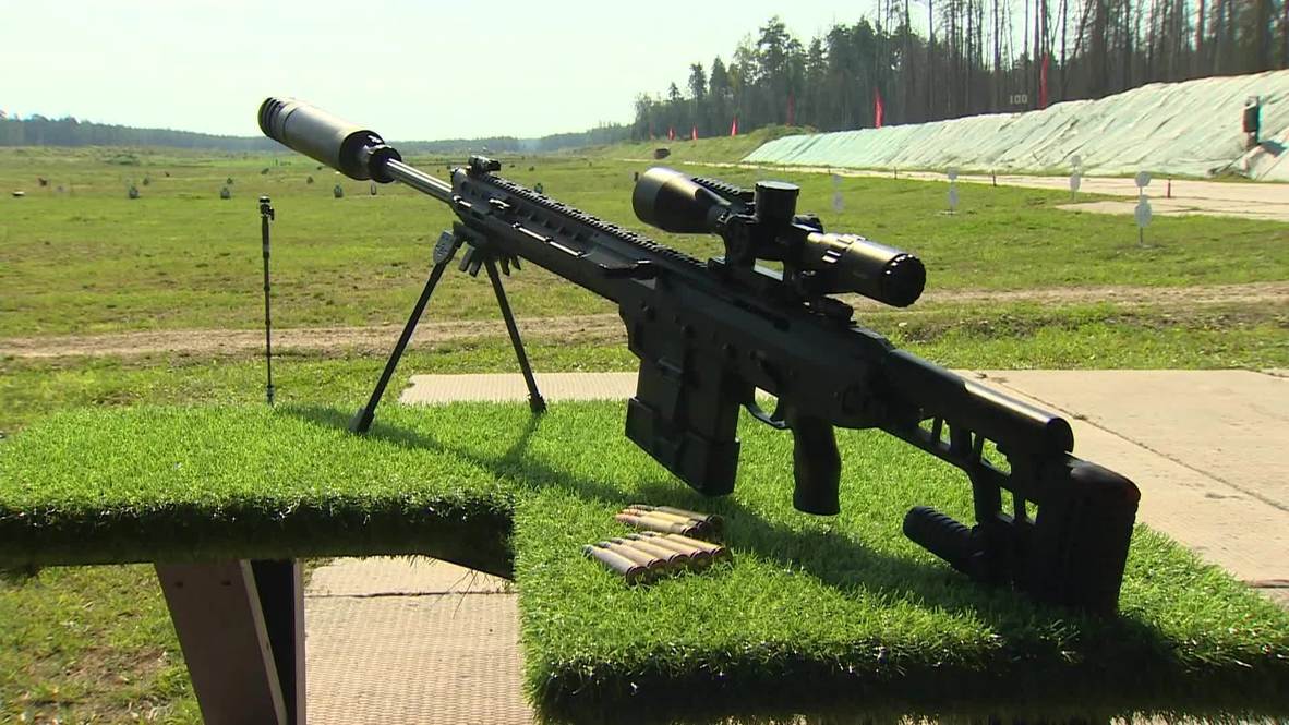 Russia: Astarta high-precision sniper rifle presented at Army-2023 forum |  Video Ruptly