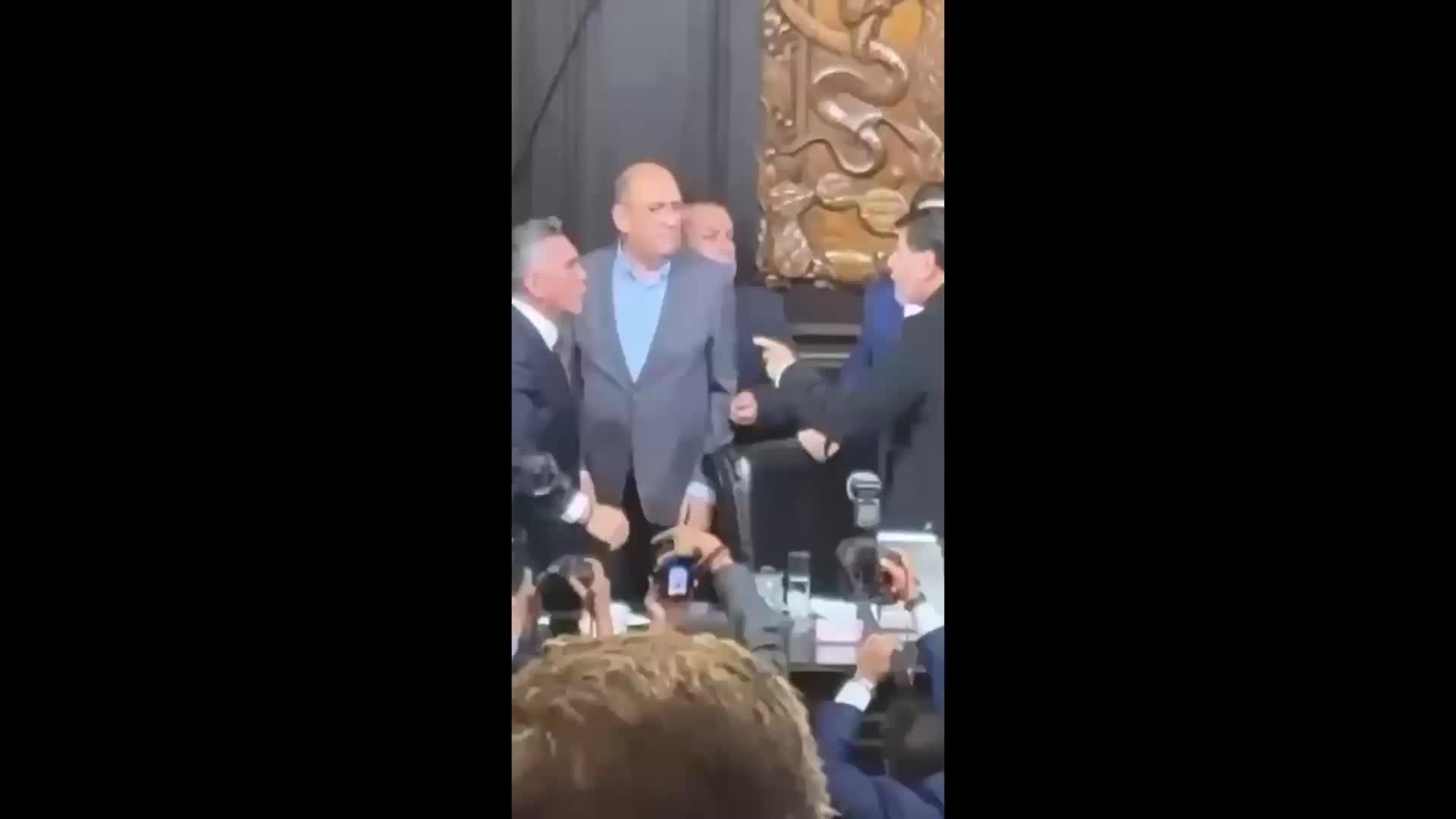 Parliament brawl - Lawmaker throws punches after heated debate over US military intervention to fight organised crime